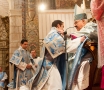 Nombramiento de nuevos Diaconos en la Catedral, Jesús Orellana y Domingo Sánchez, y El arzobispo Santiago Garcia, en la ceremonia de nombramiento