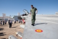 ejercito, base aérea de Talavera.Eurofighter y su piloto carrascosa en  acto Entrega de diplomas a los aféreces Alumnos fase de caza y ataque. nuevos pilotos.