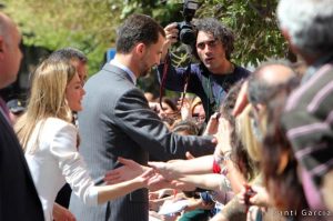Badajoz, 01/04/2011Autor: Santiago Garcia VillegasLos principes de Asturias, Felipe de Borbon y Leticia Ortiz inauguran un congreso de jovenes empresarios en la palacio de congresos